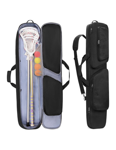 Bolsa de Lacrosse DSLEAF para 2 Palos y Zapatos Acolchada