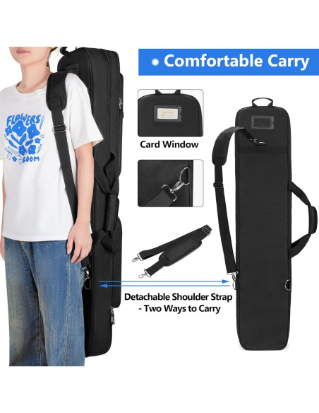 Bolsa de Lacrosse DSLEAF para 2 Palos y Zapatos Acolchada