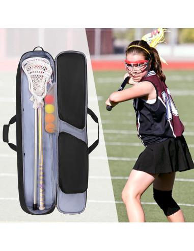 Bolsa de Lacrosse DSLEAF para 2 Palos y Zapatos Acolchada