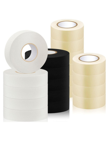 Cinta de Tela Adhesiva Meooeck para Hockey 20 Rollos 2.54cm