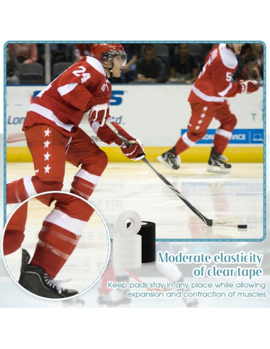 Cinta de Tela Adhesiva Meooeck para Hockey 20 Rollos 2.54cm