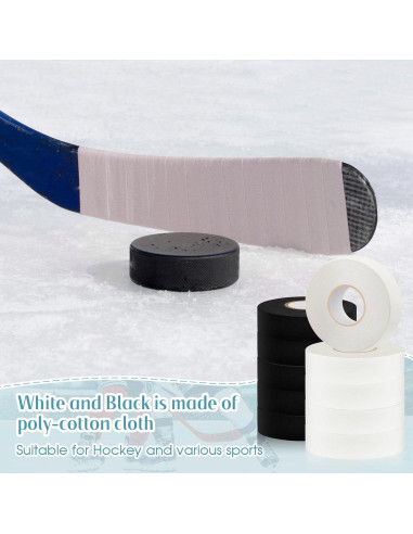 Cinta de Tela Adhesiva Meooeck para Hockey 20 Rollos 2.54cm