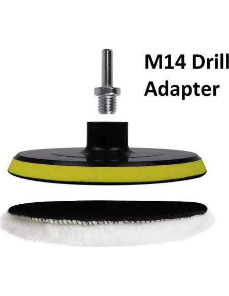 Almohadillas de Pulido de Lana IPELY 6 Pcs 150mm con Adaptador