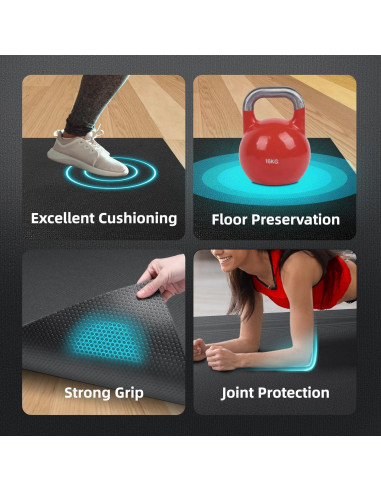 Alfombrilla de Ejercicio GymCope 2.74m x 1.83m PVC 7mm