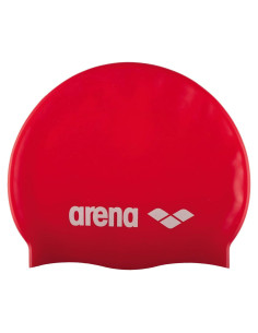 Gorro de natación de silicona unisex Arena Classic rojo/blanco
