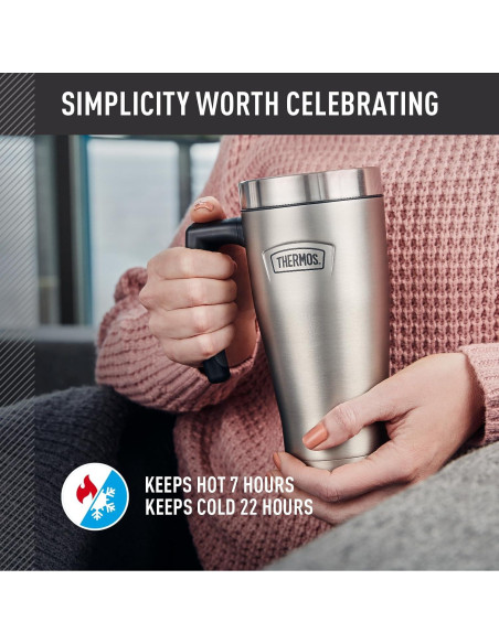 Taza Aislada THERMOS Serie Icon Acero Inoxidable Mate 473 ml