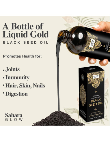 Aceite de Semilla Negra Zamann Naturals 120ml - 100% Puro Nigella Sativa