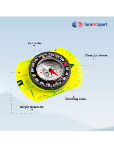 Brújula de Orientación TurnOnSport - Base Acrílica 360 2