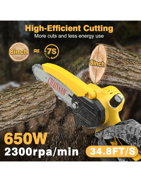 Sierra de Cadena Mini Dewalt 20V 8" Inalámbrica Ligera