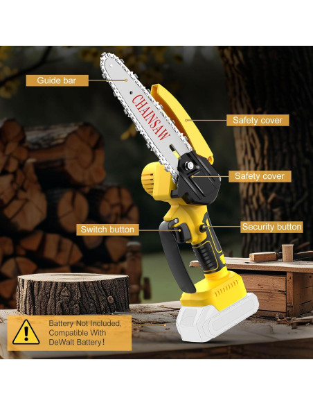 Sierra de Cadena Mini Dewalt 20V 8" Inalámbrica Ligera