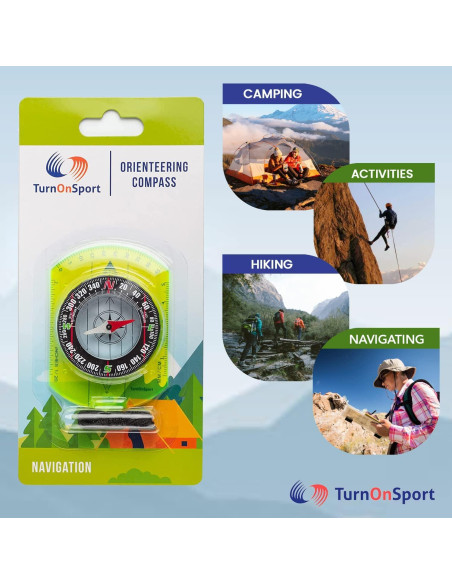 Brújula de Orientación TurnOnSport - Base Acrílica 360