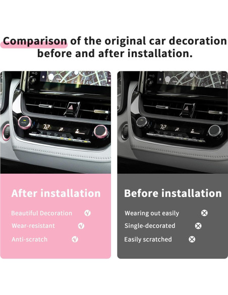Juego de Cubiertas de Perilla de Aluminio Polodunn para Corolla 2020-2026