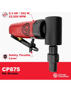 Amoladora Neumática Chicago Pneumatic CP875 6mm 22500 RPM 2