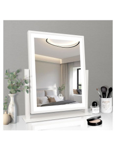 Espejo de Tocador Beelux LED 15.2" Blanco con Control Táctil
