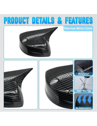 Cubierta de Espejo Lateral Riloer para Honda Civic 2015