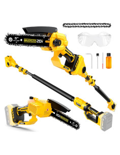 Sierra de Poste 2-en-1 FUHAUS 6" Inalámbrica con Extensión