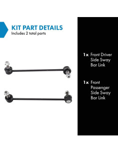 Conjunto de enlaces estabilizadores TRQ 2 piezas para Subaru 2