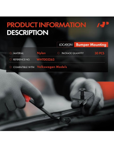 30 Sujetadores de Clip de Retención A-Premium para Volkswagen 2