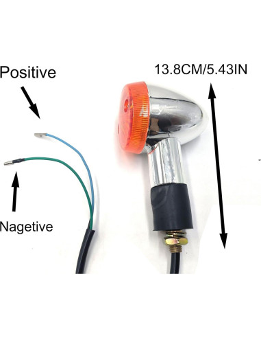 Señales de Giro Motocicleta VRWEARE Cromadas 4 Piezas Ámbar