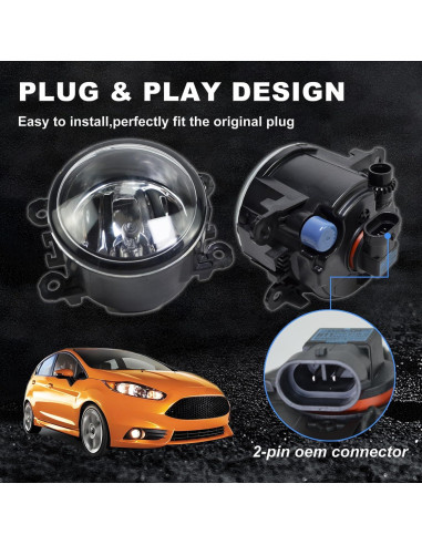 Par de luces antiniebla BOGYL H11 55W para Ford y Acura