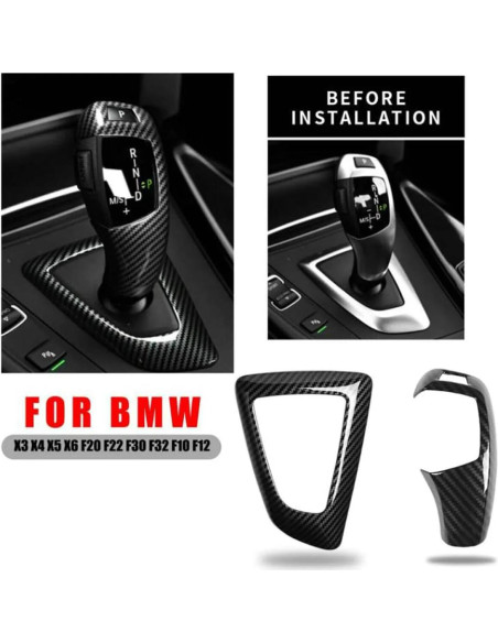 Cubierta de Perilla de Cambio de Marchas BMW YUNHECAM Fibra de Carbono