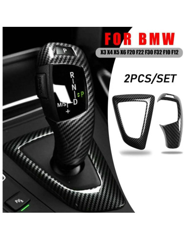 Cubierta de Perilla de Cambio de Marchas BMW YUNHECAM Fibra de Carbono