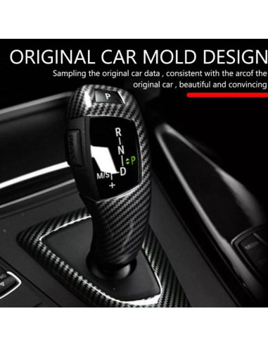 Cubierta de Perilla de Cambio de Marchas BMW YUNHECAM Fibra de Carbono