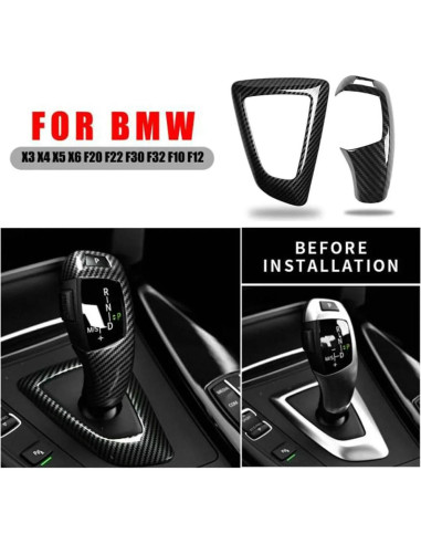 Cubierta de Perilla de Cambio de Marchas BMW YUNHECAM Fibra de Carbono