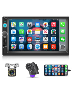 Estéreo de coche 2 Din EKAT 7" Bluetooth con cámara de reversa