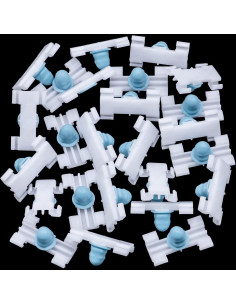 25 Clips de Moldura Lateral BMW E46 Yongtao Nylon Blanco 2