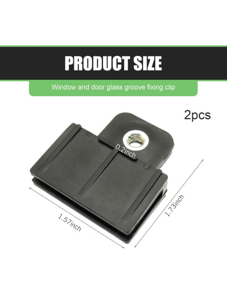 Clips de Retención de Vidrio MLY para Ventanas y Puertas - 2 Piezas