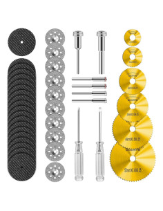 Juego de 44 Piezas de Ruedas de Corte Kuenuilr Doradas