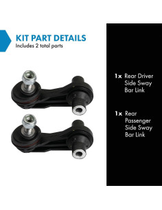 Juego de Enlaces de Barra Estabilizadora TRQ 2 Piezas Compatible Audi VW 2