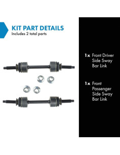 Enlaces de barra estabilizadora TRQ PSA55953 para Ford F-150/F-250/F-350/F-450/F-550 2