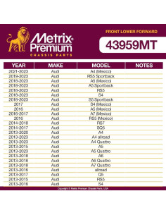 Articulación de Bola Delantera Inferior Metrix para Audi y Porsche 2