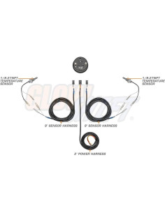 Medidor de Temperatura Dual Digital GlowShift 52mm 10 Colores 2