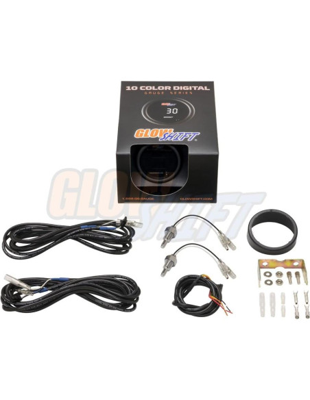 Medidor de Temperatura Dual Digital GlowShift 52mm 10 Colores