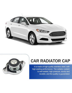 Tapa de Radiador 16PSI Pinflaw Universal de Metal Plateado 2