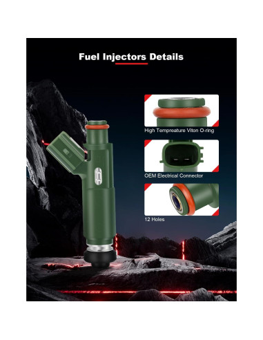 4 Inyectores de Combustible GDSMOTU para Corolla 1.8L 1999-2007