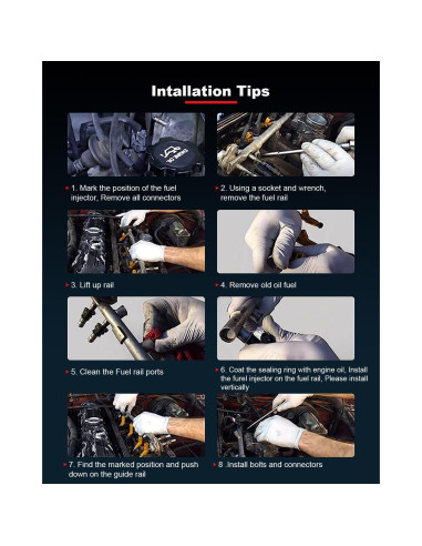 4 Inyectores de Combustible GDSMOTU para Corolla 1.8L 1999-2007