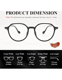 Gafas de Luz Azul Redondas Ambeye para Mujer - 99% Bloqueo 2