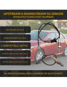 Sensor de Oxígeno Dasbecan O2 2PCS para Toyota Corolla 1.8L 2