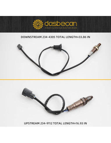 Sensor de Oxígeno Dasbecan O2 2PCS para Toyota Corolla 1.8L