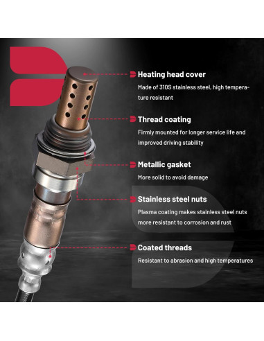 Sensor de Oxígeno BDFHYK O2 Descendente Compatible Chevrolet