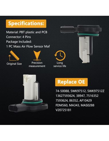 Sensor de Flujo de Aire Masivo Yezoauto HNA309P para BMW