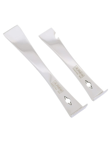 Juego de Raspadores de Acero Inoxidable ARES 2 Piezas 1.40 y 1.53 cm