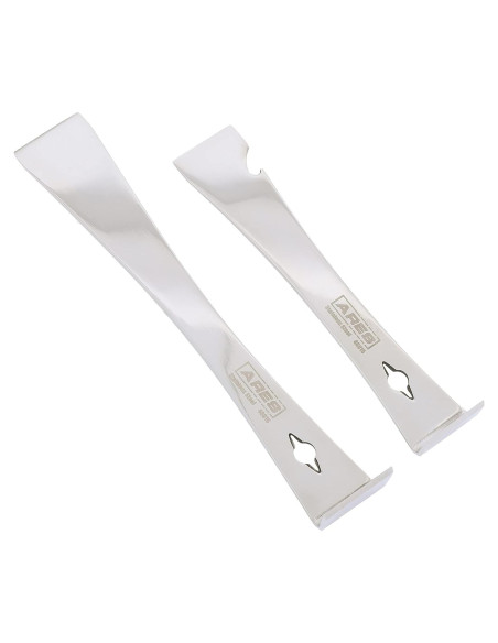 Juego de Raspadores de Acero Inoxidable ARES 2 Piezas 1.40 y 1.53 cm