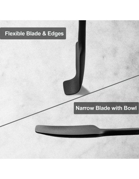 Espátula de Tarro Vovoly de Silicona 28.4 cm Negra, Alta Resistencia