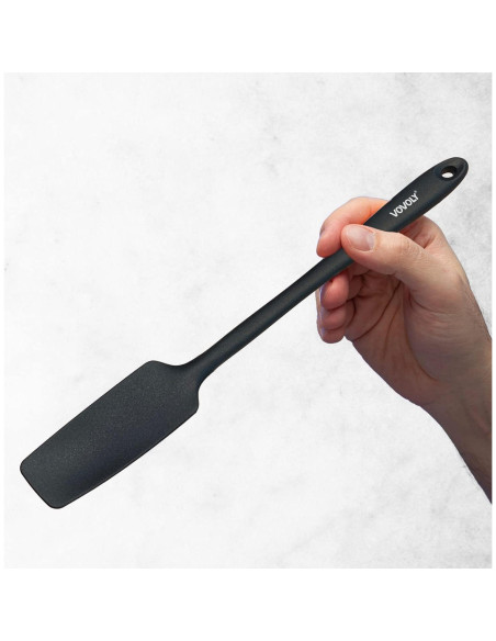 Espátula de Tarro Vovoly de Silicona 28.4 cm Negra, Alta Resistencia