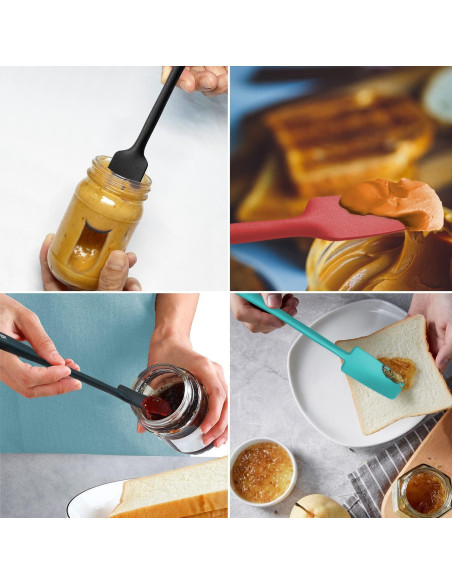 Espátula de Tarro Vovoly de Silicona 28.4 cm Negra, Alta Resistencia